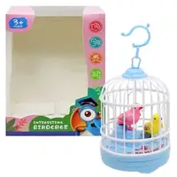 Игрушка на батарейках "Птички в клетке" (голубой)