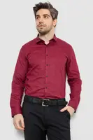 Рубашка мужская с принтом, цвет бордовый, 186R2020