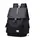 Мужской рюкзак Liping LP-604 20-35L Black с ЮСБ портом, тканевый