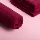 Полотенце махровое 50х80 Волна плотность 500 гр/м2 хлопок бордо натуральный для лица и рук