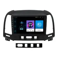 Штатная магнитола Lesko для Hyundai Santa Fe II 2005-2010 экран 9" 1/16Gb/ Wi-Fi Optima GPS Android