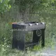 Мангал разборный высокий со встроенной шашлычницей и мотором на 16 шампуров
