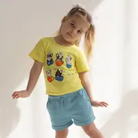 Футболка дитяча для дівчинки GABBI FT-25-30 Жовтий на зріст 104 (14446)