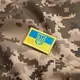 Шеврон на липучке Прапор Украины с Тризубом 3,5х5,5 см вышитый патч нашивка