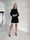 Теплое платье AO095 Черное Oversize XL-3XL