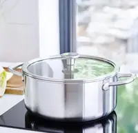Каструля с крышкой KitchenAid MSS СС003260-001 24 см 4.9 л серебристая