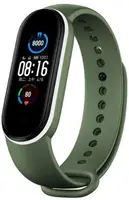 Ремінець UWatch Double Color Replacement Silicone Band For Xiaomi Mi Band 5/6/7 Khaki/White Line