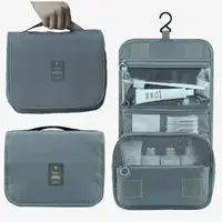 Дорожная косметичка, несессер, бьюти кейс Wik-Plast серая