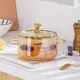 Кастрюля стеклянная 15010 16 см 1.5 л золотистая