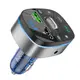 Адаптер автомобильный HOCO Crystal transparent discovery edition car BT FM transmitter E71 |2USB, 3A/18W, QC|