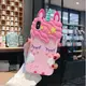 Силиконовый чехол для iPhone XS / X - 3D Sleep Unicorn (Единорог), Розовый