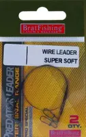 Поводок Bratfishing 7x7 WIRE LEADER 8+0 SUPER SOFT 25 cm 12 kg 2 шт.