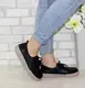 Черные женские кожаные мокасины на черных шнурках