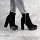 Женские ботильоны на каблуке Fashion Intro 1408 38 размер 24 см Черный