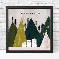 Постер в рамке Happy family 30x30 см (KMT_22NG012_BL)