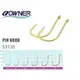 Гачки Owner PIN HOOK gold 53135 №8 9шт.