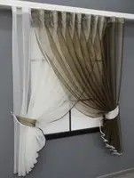 Кухонний комплект (330х170см.), шторки з підв'язками. Колір білий з венге. Код 101к 52-0866