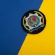Набор шевронов 2 шт с липучкой кокарда Police Association Полиция черный 9,5 см, вышитый патч шеврон нашивка
