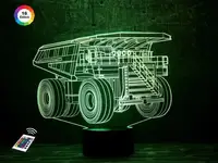 3D ночник "Автомобиль 16" (УВЕЛИЧЕННОЕ ИЗОБРАЖЕНИЕ) + пульт ДУ + сетевой адаптер +батарейки (3ААА)  3DTOYSLAMP