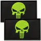 Набор шевронов 2 шт с липучкой PUNISHER Череп Карателя зеленый 5х8 см вышитый патч нашивка шеврон Каратель
