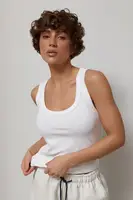 Длинная однотонная майка в рубчике - молочный цвет, ONE SIZE (есть размеры)