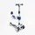 Самокат 3 в 1, с сидением, музыкой, подсветкой "Scooter", Skyper. White/Blue (169291)