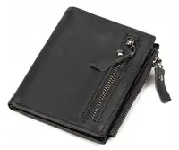 Кожаное мужское портмоне Tiding Bag, черный