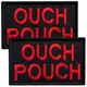 Набор шевронов 2 шт с липучкой Ouch Pouch 5x8 см красный вышитый патч шеврон нашивка