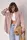 Жіноча сорочка в клітинку oversize фасону - пудра цвет, M
