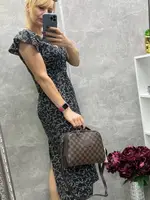 Коричнева клітина — молодіжний, каркасний клатч з двома блискавками (0334-2)