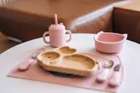 Силіконовий килимок для годування дитини FreeOn Kitty, pink