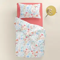 Подростковая постель с простыней на резинке AQUARELLE FLOWERS CS7