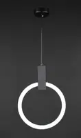 Люстра светодиодная подвесная LED светильник для квартиры на потолок лэд 27588 Черный 45-180х10х30 см.
