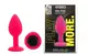 Силиконовая анальная пробка EGZO - Silicone Pink Round Plug Black, size S