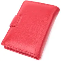 Містка візитниця з натуральної шкіри ST Leather 22470 Червоний