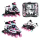 Детские ролики 422-М Best Roller, размер 34-37, стелька 21.5-24 см, колеса d - 7 см. Pink (151226)