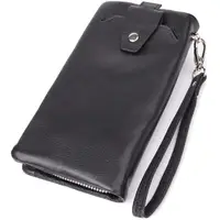 Жіночий шкіряний гаманець-клатч із відділенням під телефон ST Leather 23101 Чорний
