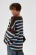 Тепла в'язана кофта oversize у смужку - коричневий цвет, ONE SIZE