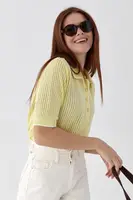 Поло із золотистими ґудзиками - лимонний цвет, ONE SIZE