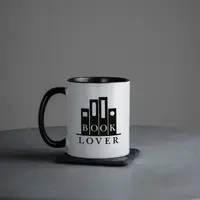Чашка "Book lover", Чорний, англійська, Крафтова коробка, 330 мл