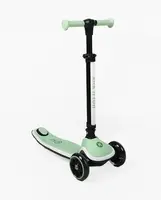 Самокат трехколесный Best Scooter Kick`n`roll X2-002 колеса PU со светом складной руль подсветка платформы. Black and Green (195001)