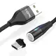 Магнитный кабель для зарядки Topk MicroUSB Black USB 1m Quick Charge 5A и синхронизации быстрая зарядка