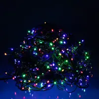 Новорічна гірлянда вулична Бахрома 36 м 600 LED чорний провід Мультиколор 36МBML