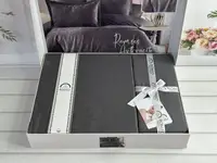 Ramses Grey жаккардова постіль, євро розмір. Romeo home Туреччина.