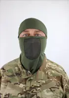 Балаклава тактична з сіткою двотинка віскозна ЗСУ 20221923 8077 хакі