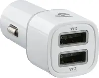 Автомобільний зарядний пристрій 2E Dual USB Car Charger 2.4A&2.4A White