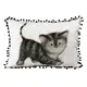 Подушка из мешковины с помпонами Кошеня 45x32 см (43PHBP_23NY002)