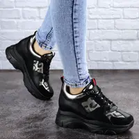 Женские стильные сникеры Fashion Wilson 2085 37 размер 23 см Черный