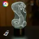 3D ночник "Кобра" (УВЕЛИЧЕННОЕ ИЗОБРАЖЕНИЕ)+ пульт ДУ + сетевой адаптер + батарейки (3ААА)  3DTOYSLAMP
