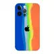 Силиконовый чехол для iPhone 13 Pro - Rainbow, Разноцветный / Синий